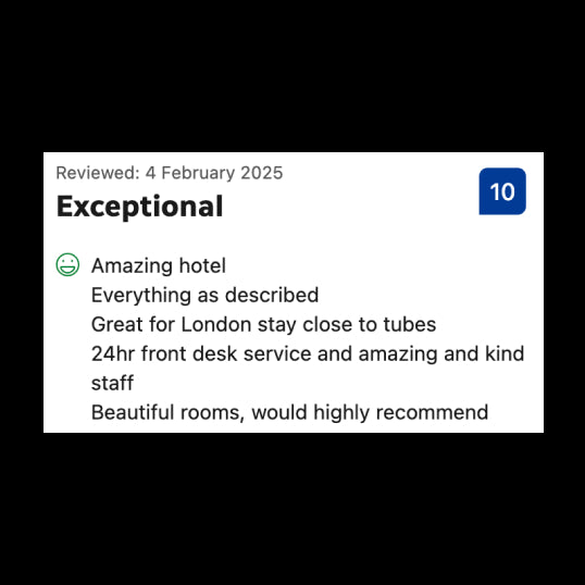 Comprar reseñas de 5 estrellas en Booking