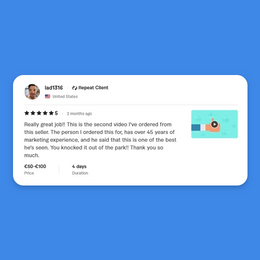 Comprar reseñas de 5 estrellas en Fiverr