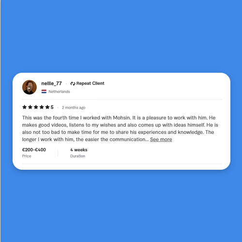 Comprar reseñas de 5 estrellas en Fiverr