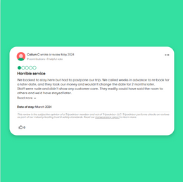 Comprar reseñas de 1 estrella en TripAdvisor