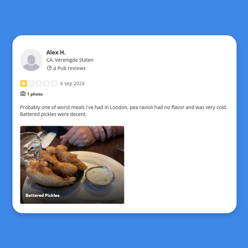 Comprar reseñas de 1 estrella en Yelp