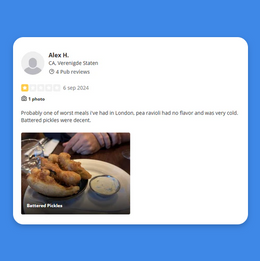 Comprar reseñas de 1 estrella en Yelp